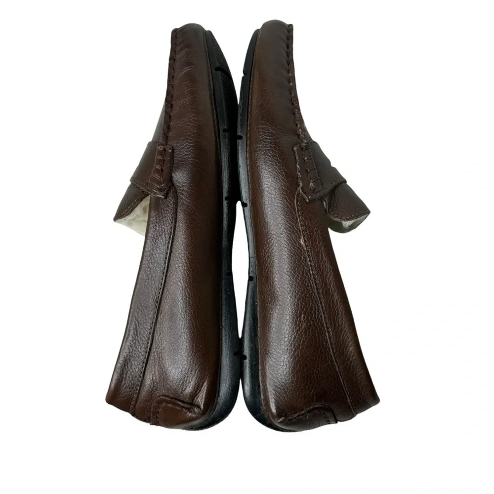 Massimo Matteo Faux Fur Penny Loafer Brown Leather 7.5‎